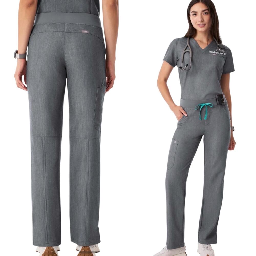 NWOT Figs Kade Cargo Scrub Pants GRAPHITE Gray women's Small